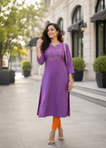 ETHNIC KURTA VIBRANT ROYAL PURPLE