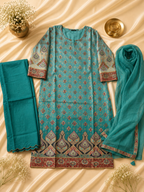 Designer Women's Sky Blue  Suit Set for Festive & Casual Wear