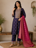Navy Blue Kurta Set for Women