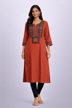 ELEGANT SOLID COLORED KURTA TOP FOR DAILY WEAR