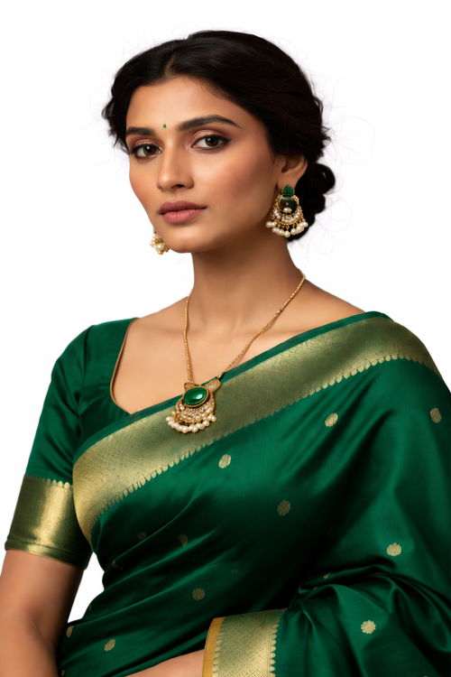 ANTIQUE-STYLE KUNDAN JEWELRY SET