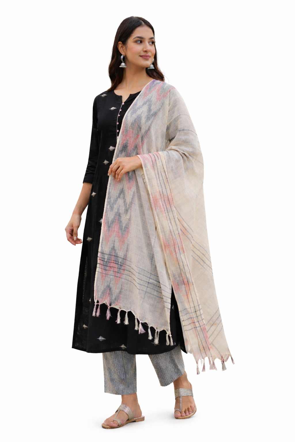 PURE COTTON UNSTITCHED KURTA SET MATERIAL