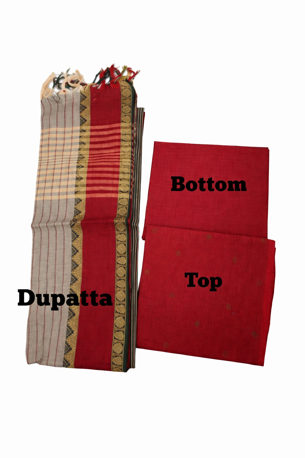 INDIAN ETHNIC HANDLOOM COTTON / UNSTITCHED KURTA  MATERIAL