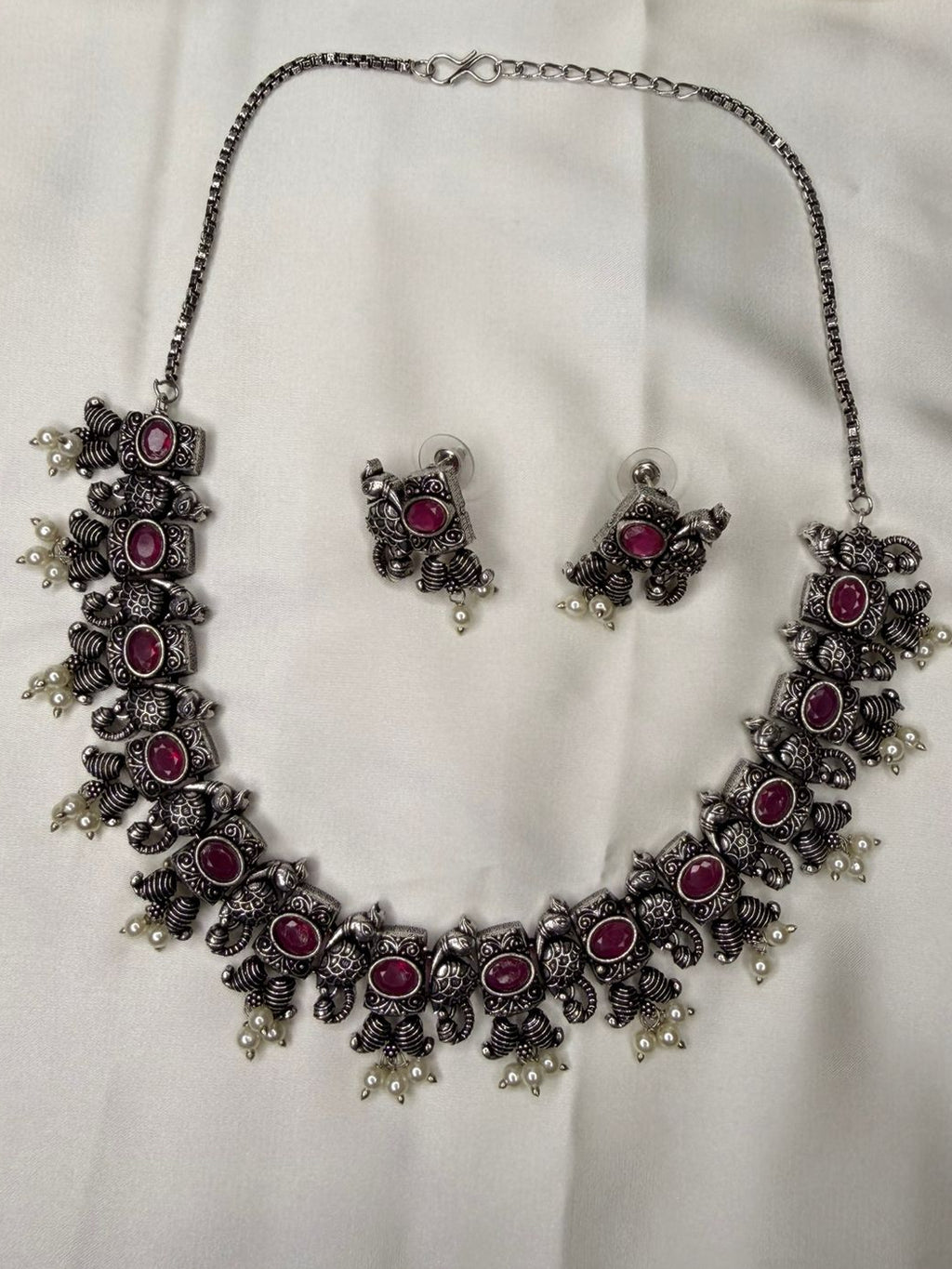 OXIDIZED SILVER JEWELLERY SET