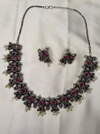 OXIDIZED SILVER JEWELLERY SET