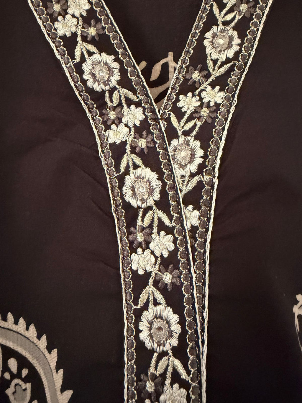 Black Cotton A-Line Kurta Pant Set for Women