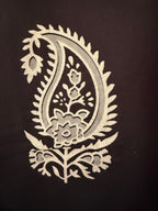 Black Cotton A-Line Kurta Pant Set for Women