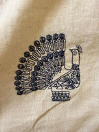 Handcrafted Khadi Cotton Peacock Motif Co-ord Set