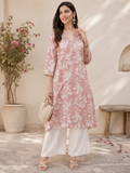 Blush Pink Floral Kurta top
