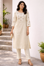 Elegant Khadi Cotton Kurta Top