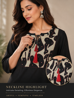 Elegant Black Kurta Top