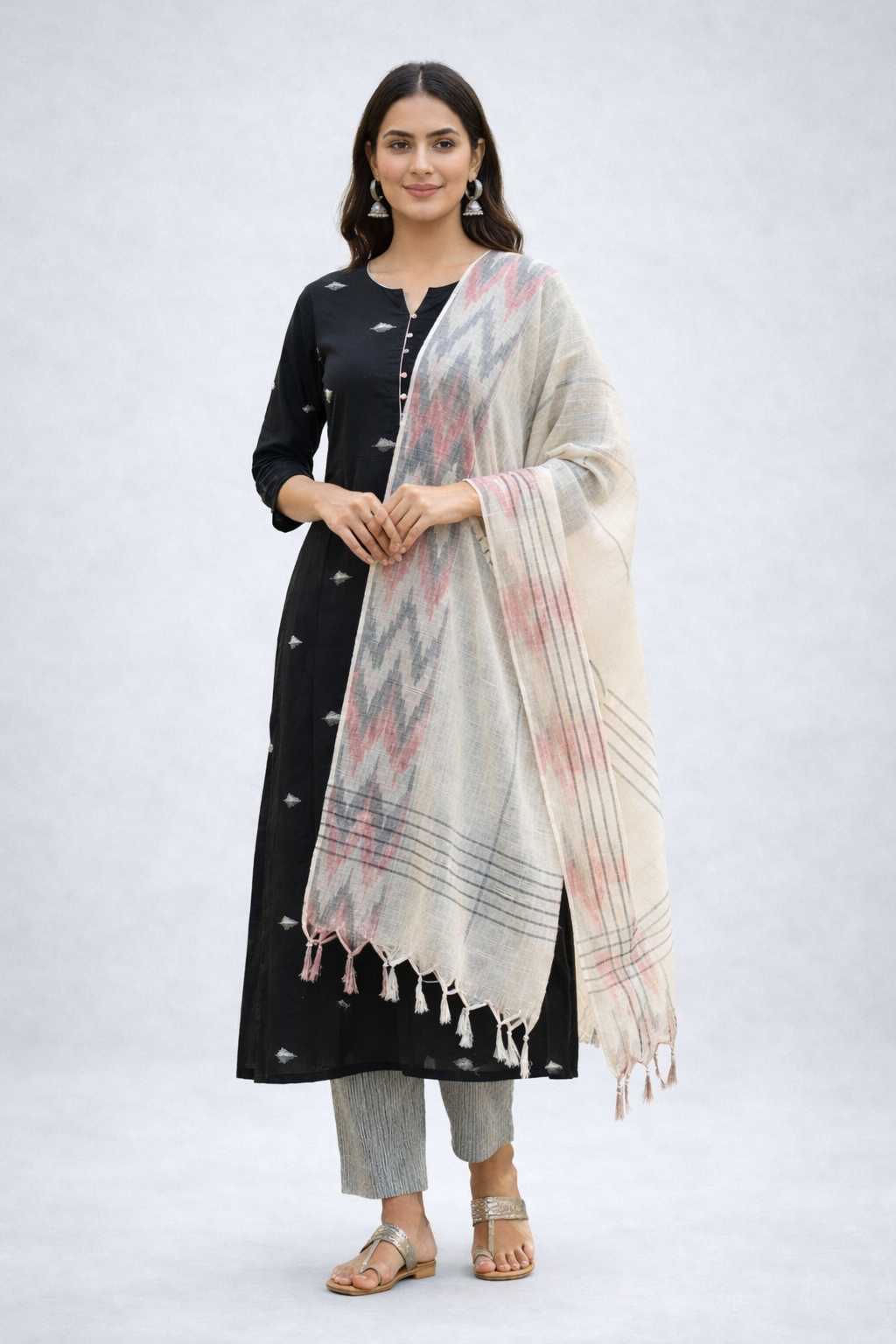 PURE COTTON UNSTITCHED KURTA SET MATERIAL