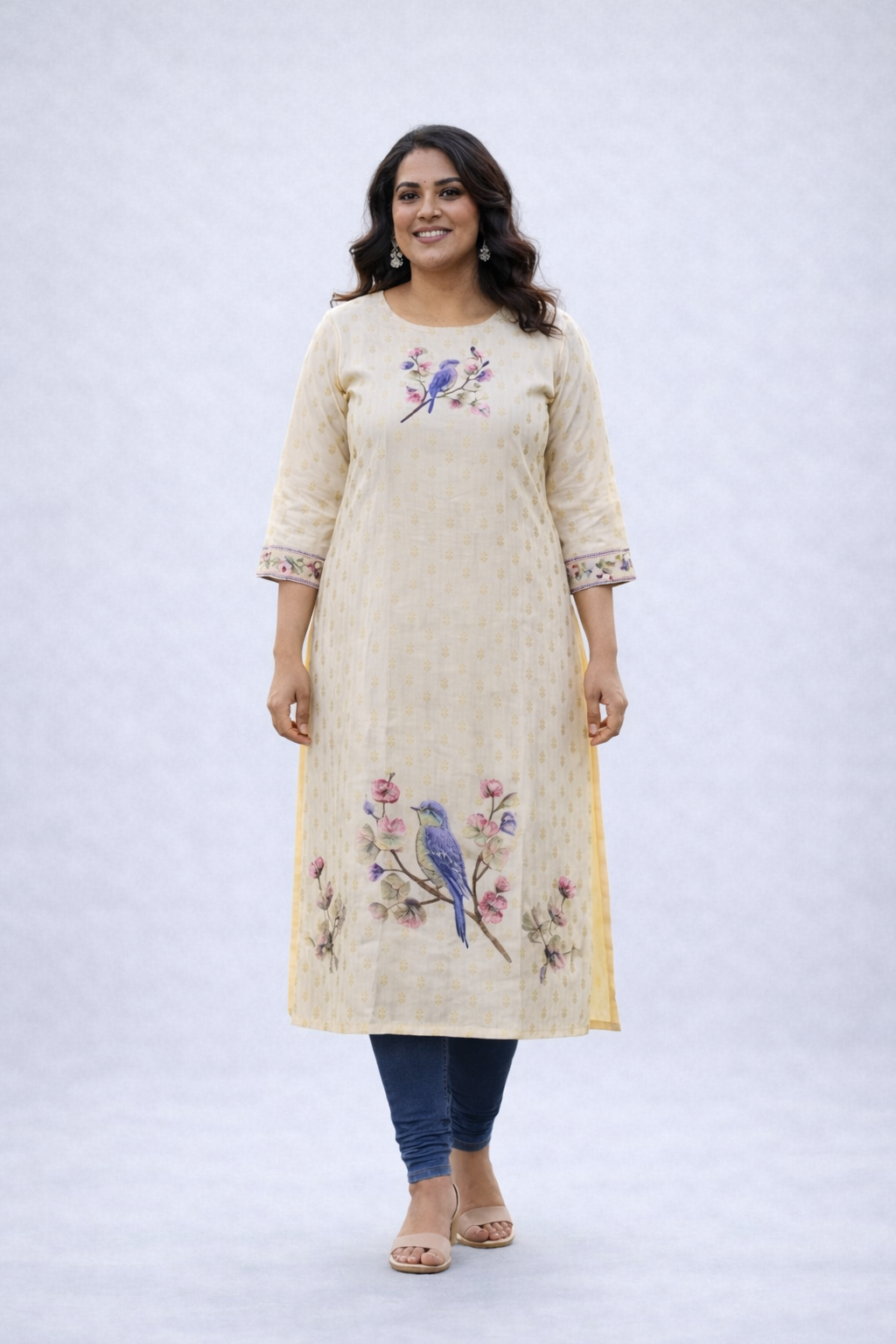 CHANDERI SILK KURTI TOP
