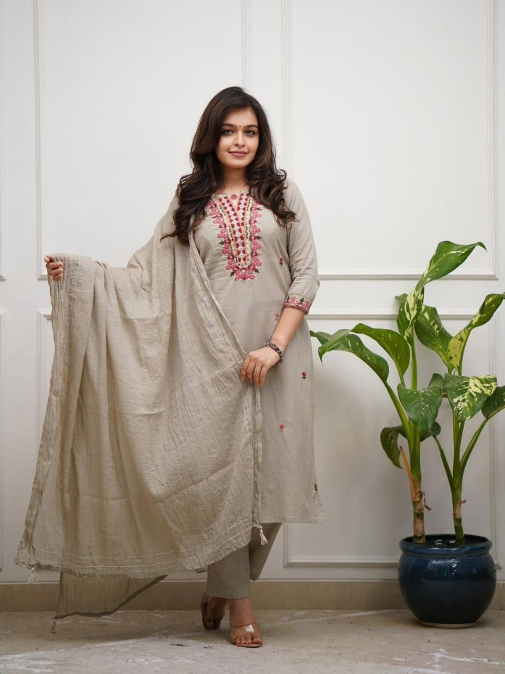 ETHNIC COTTON  KURTA 3 PIECE SET