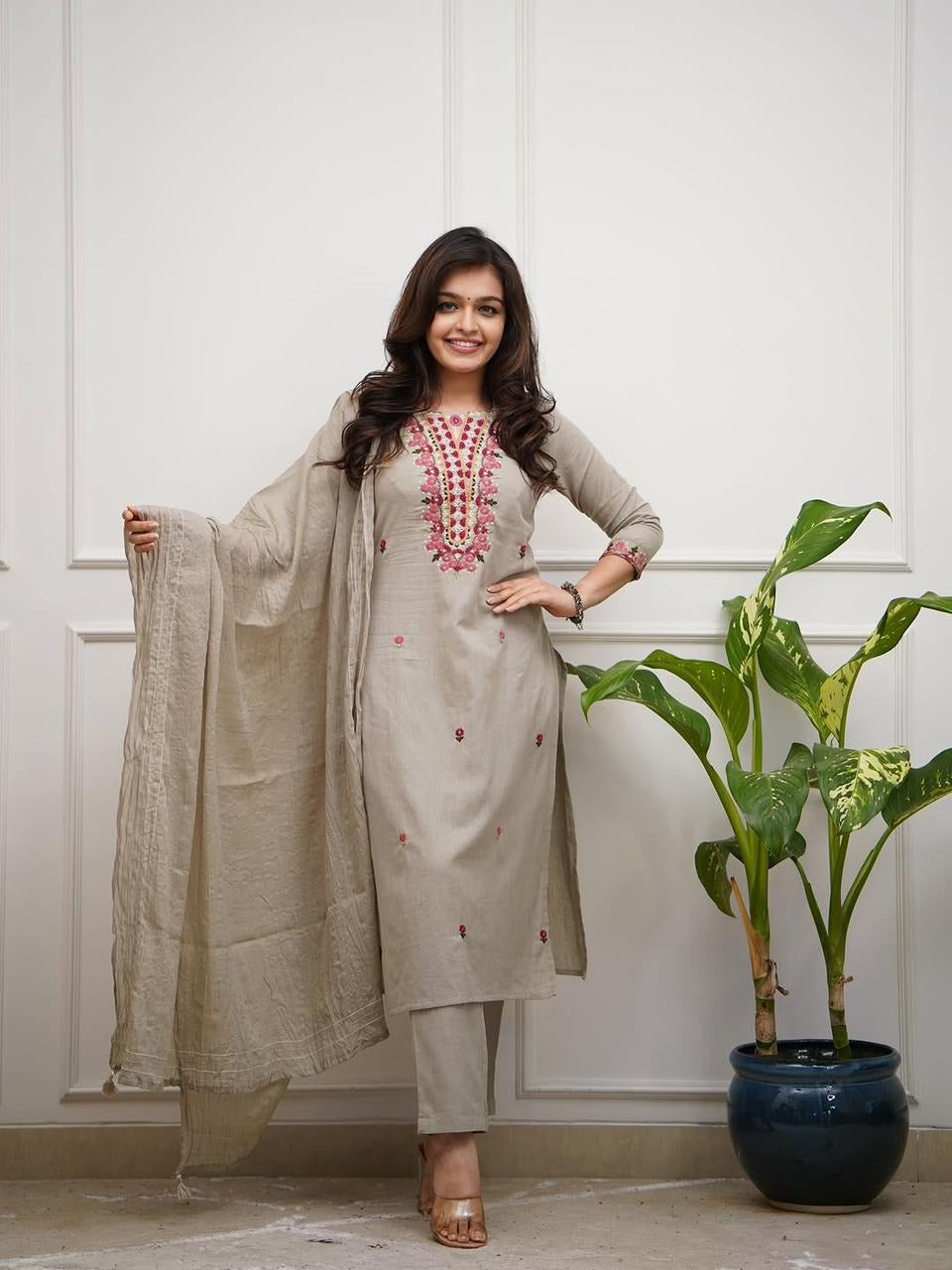ETHNIC COTTON  KURTA 3 PIECE SET