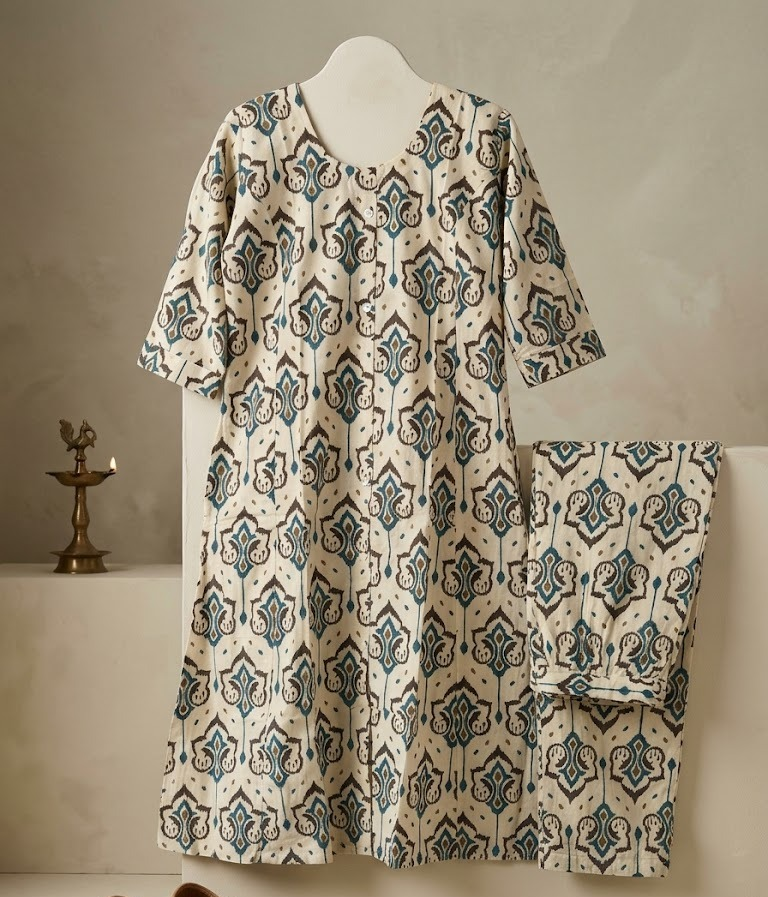 ELEGANT PRINTED KURTA SET WITH PALAZZO PANT