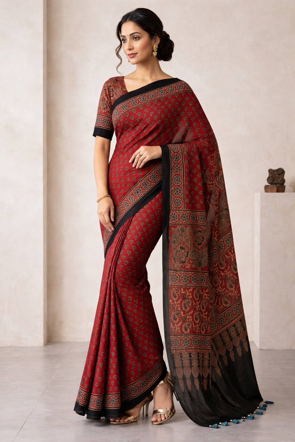 ELEGANT PURE MODAL SILK SAREE WITH NATURAL COLORS