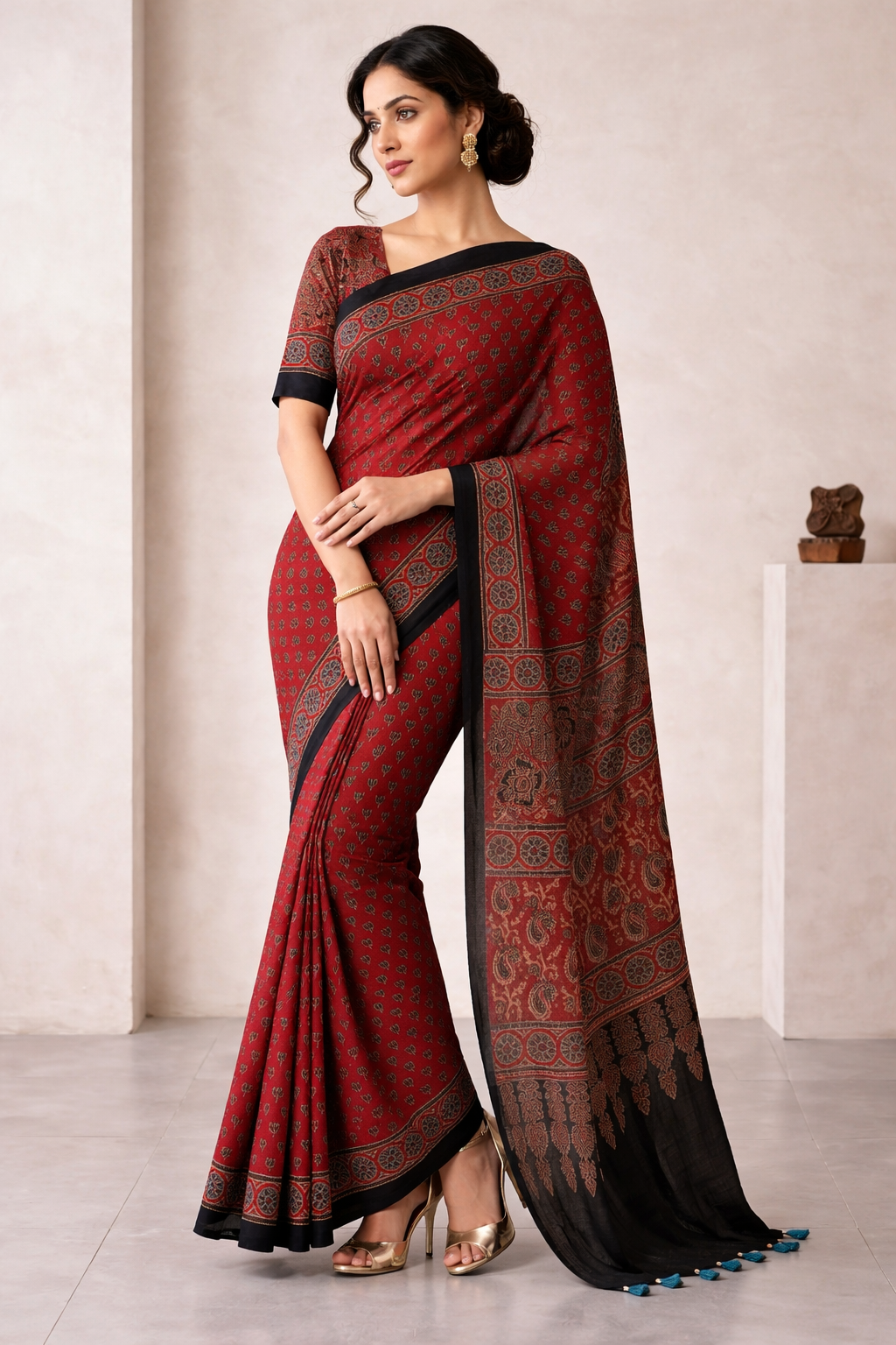 ELEGANT PURE MODAL SILK SAREE WITH NATURAL COLORS